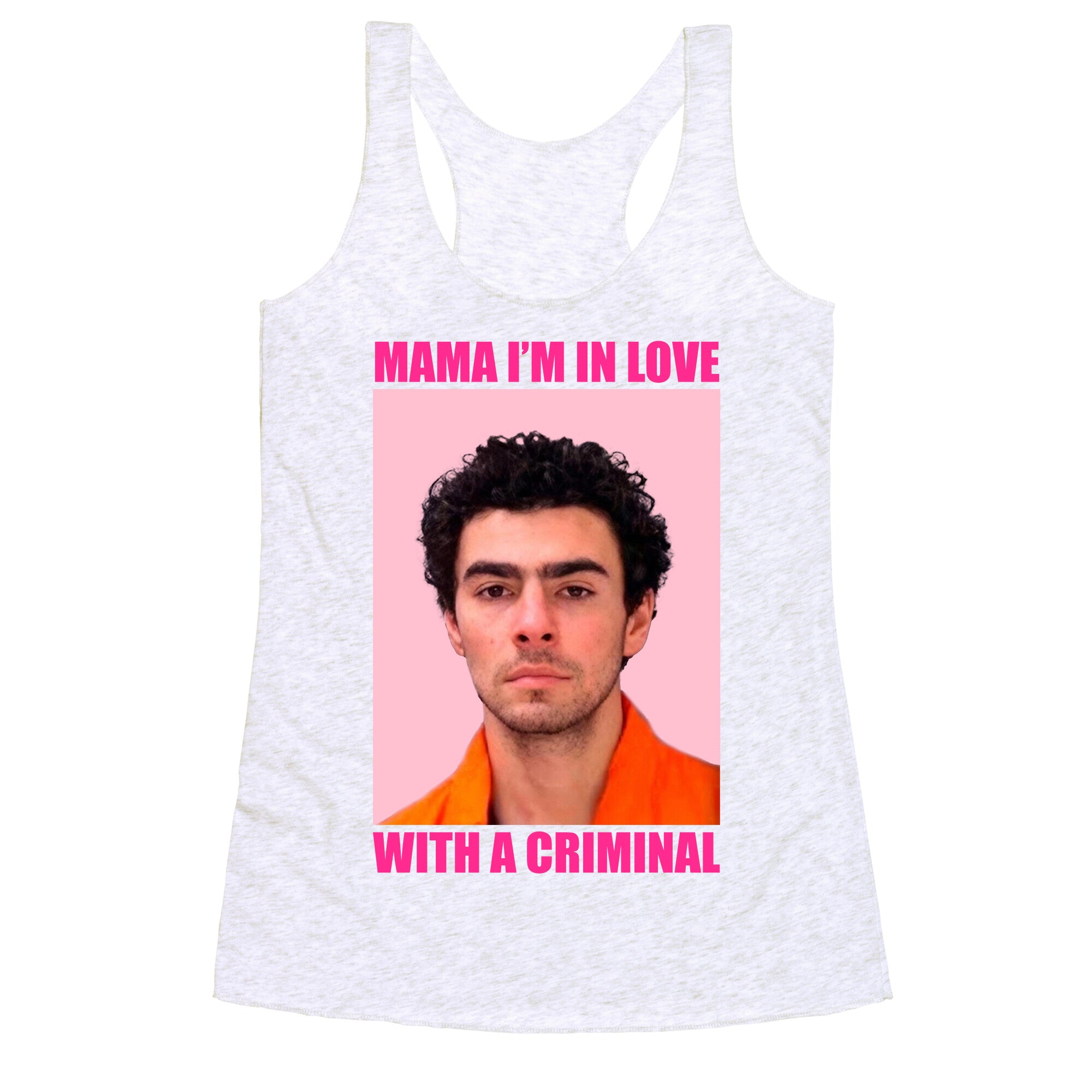 Luigi Mangione Mama Im In Love With A Criminal Valentines Day Racerback Tank